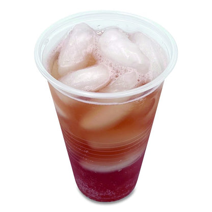 Translucent Plastic Cold Cups, 20 oz, Clear, 50/Pack