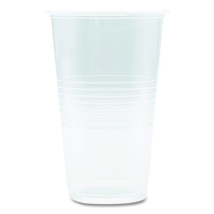 Translucent Plastic Cold Cups, 20 oz, Clear, 50/Pack