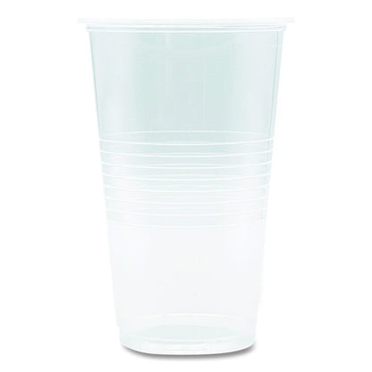 Translucent Plastic Cold Cups, 20 oz, Clear, 50/Pack
