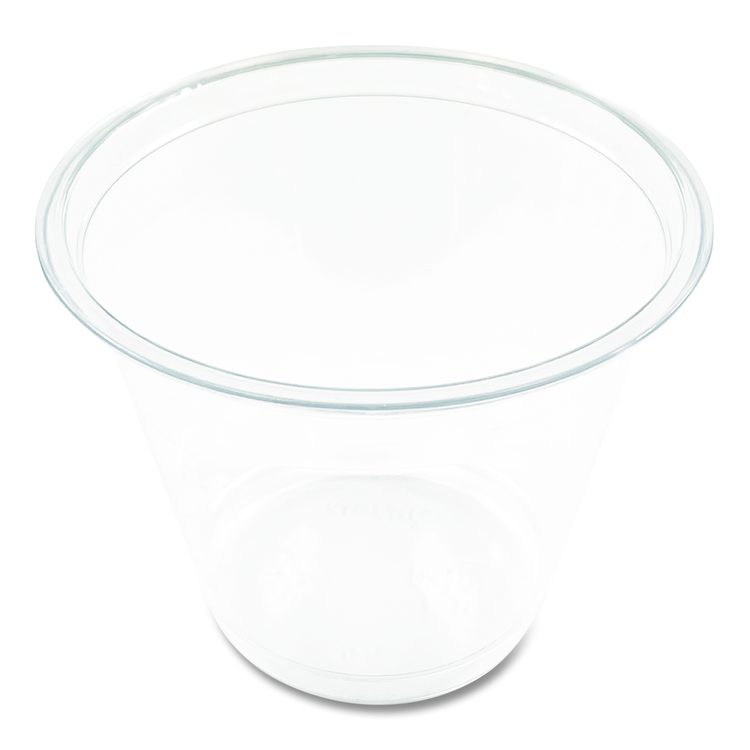 Clear Plastic PET Cups, Squat, 9 oz, 1,000/Carton