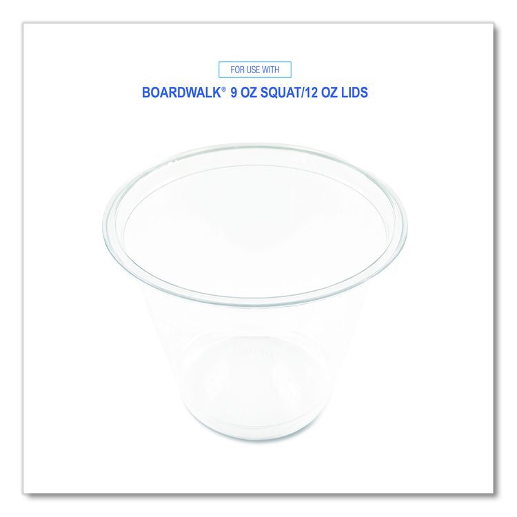 Clear Plastic PET Cups, 9 oz, 50/Pack