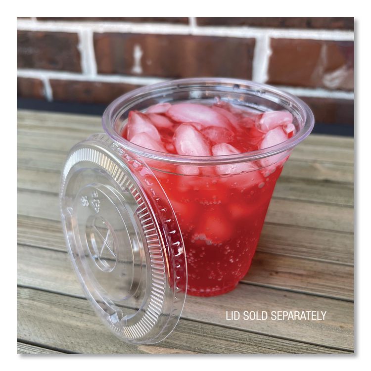 Clear Plastic PET Cups, 9 oz, 50/Pack