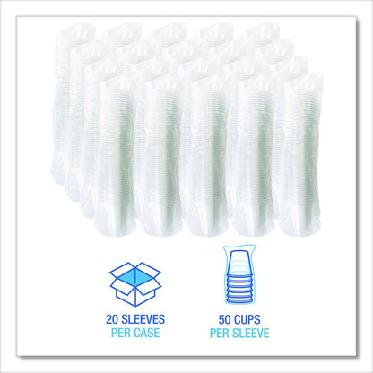 Clear Plastic PET Cups, 14 oz, 50/Bag, 20 Bags/Carton