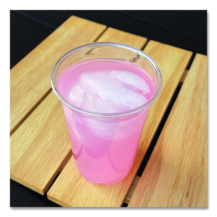 Clear Plastic PET Cups, 14 oz, 50/Bag, 20 Bags/Carton