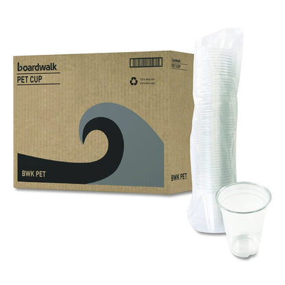 Clear Plastic PET Cups, 14 oz, 50/Bag, 20 Bags/Carton