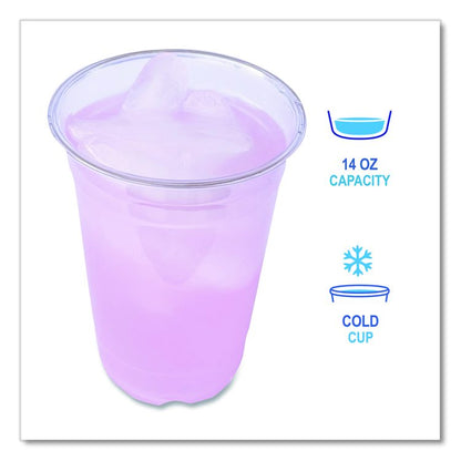 Clear Plastic PET Cups, 14 oz, 50/Pack