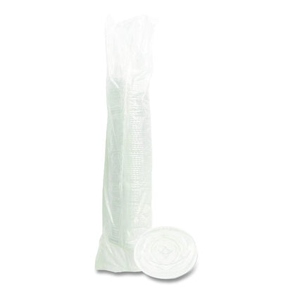 PET Cold Cup Straw-Slot Lids, Fits 9 oz to 10 oz Cold Cups, Plastic, Clear, 100/Pack