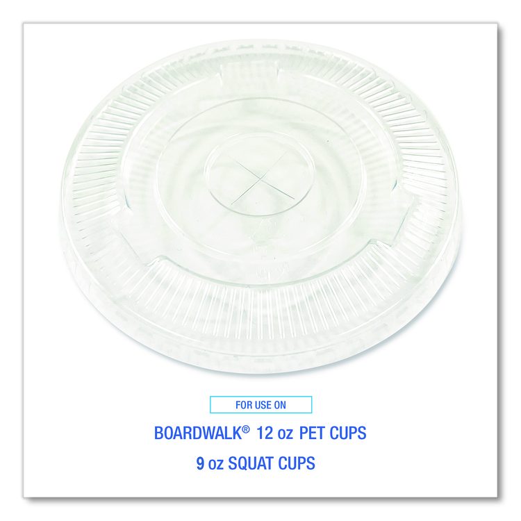 PET Cold Cup Straw-Slot Lids, Fits 9 oz to 10 oz Cold Cups, Plastic, Clear, 1,000/Carton