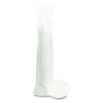 PET Cold Cup Straw-Slot Lids, Fits 9 oz Squat/12 oz Cold Cups, Plastic, Clear, 100/Pack