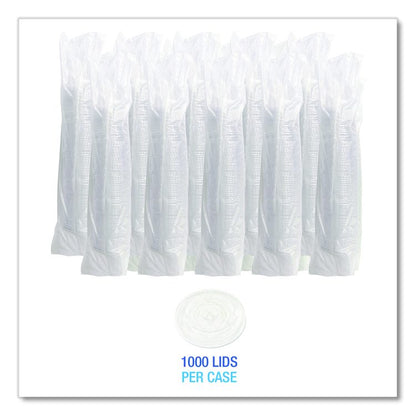PET Cold Cup Straw-Slot Lids, Fits 9 oz Squat/12 oz Cold Cups, Plastic, Clear, 1,000/Carton