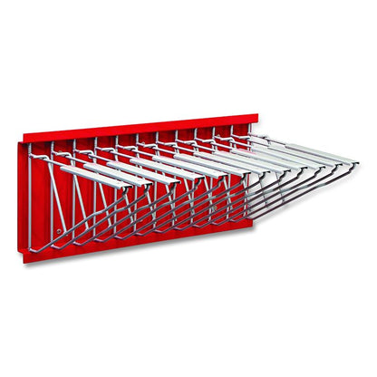 Large File Blueprint Pivot Wall Rack, Assorted Document Sizes Accommodated, 11" x 15.8" x 23.9", Red