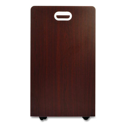 50-Compartment Mobile Wood Blueprint Rolled File Storage Organizer, 50 Compartments, 30 x 15.75 x 28.5, Mahogany