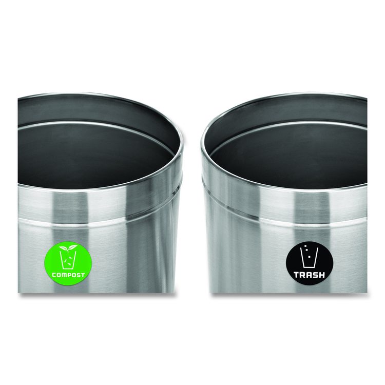 27 Gallon Stainless Steel Compost Bin and Trash Can, Brushed Stainless Steel