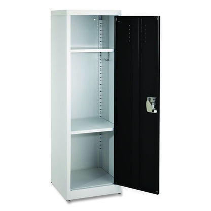 Steel Storage Locker, 1 Compartment, 15 x 15 x 48, Black