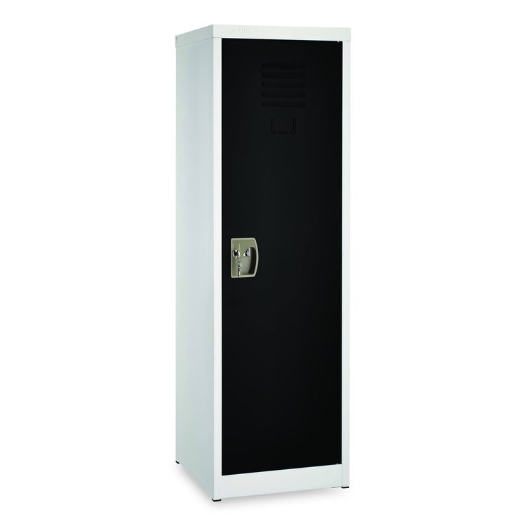 Steel Storage Locker, 1 Compartment, 15 x 15 x 48, Black