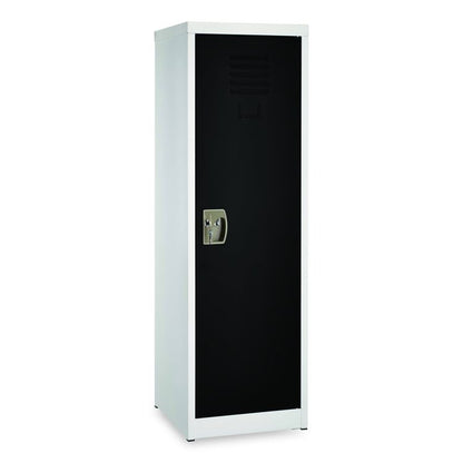 Steel Storage Locker, 1 Compartment, 15 x 15 x 48, Black