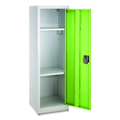 Steel Storage Locker, 1 Compartment, 15 x 15 x 48, Green