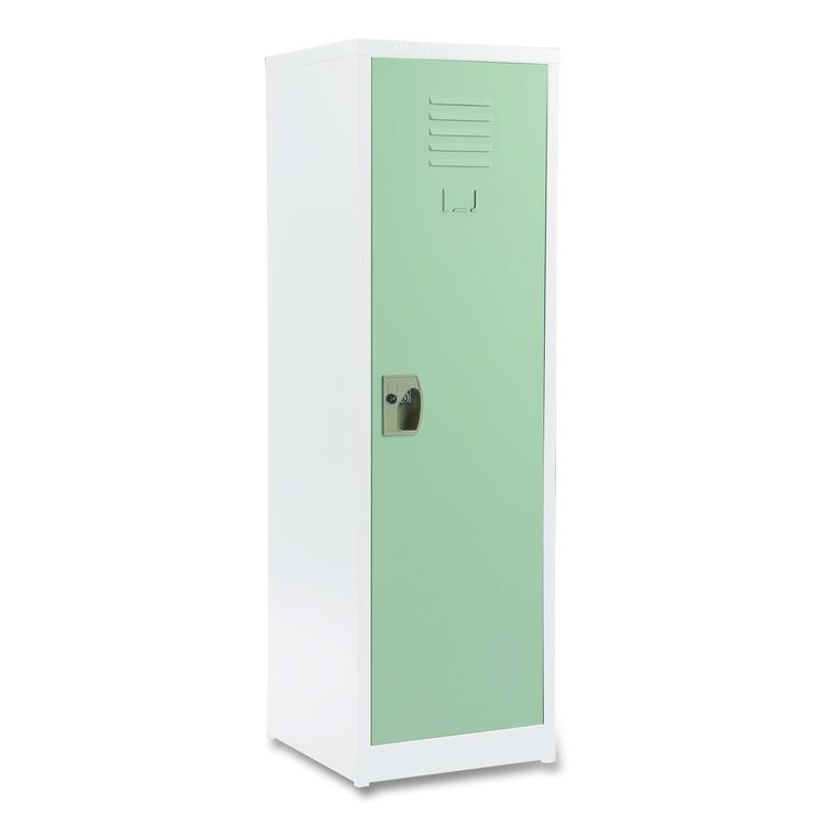 Steel Storage Locker, 1 Compartment, 15 x 15 x 48, Misty Green