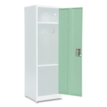 Steel Storage Locker, 1 Compartment, 15 x 15 x 48, Misty Green