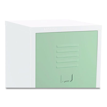 Steel Storage Locker, 1 Compartment, 15 x 15 x 48, Misty Green