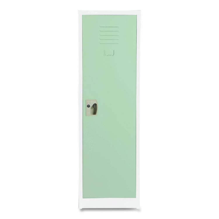 Steel Storage Locker, 1 Compartment, 15 x 15 x 48, Misty Green