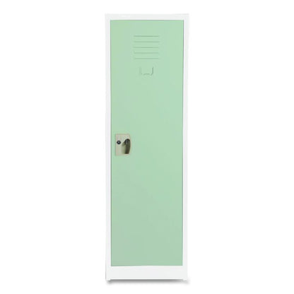 Steel Storage Locker, 1 Compartment, 15 x 15 x 48, Misty Green