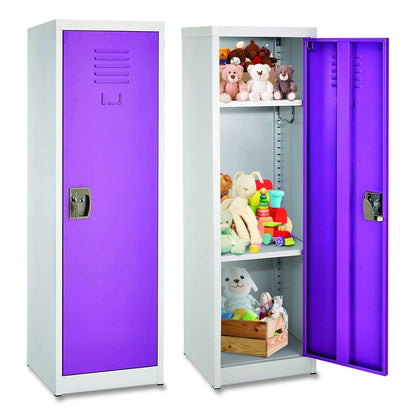 Steel Storage Locker, 1 Compartment, 15 x 15 x 48, Purple