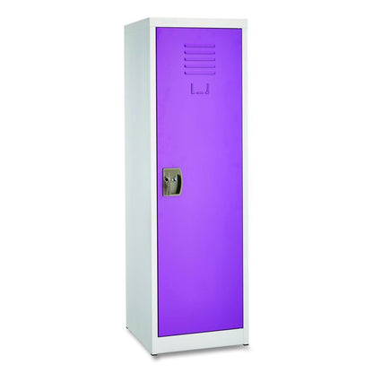 Steel Storage Locker, 1 Compartment, 15 x 15 x 48, Purple