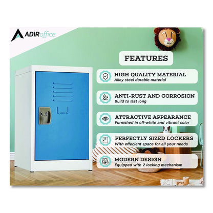 Steel Storage Locker, 1 Compartment, 15 x 15 x 24, Blue