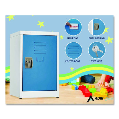 Steel Storage Locker, 1 Compartment, 15 x 15 x 24, Blue