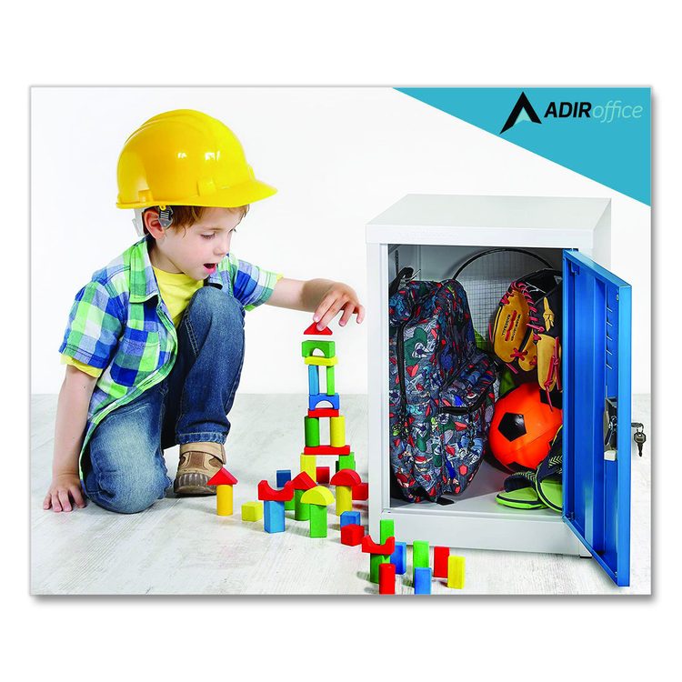 Steel Storage Locker, 1 Compartment, 15 x 15 x 24, Blue