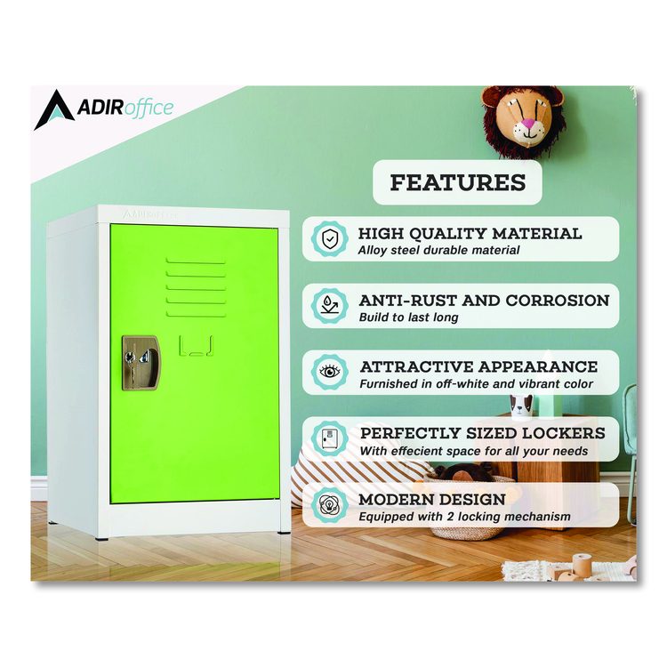 Steel Storage Locker, 1 Compartment, 15 x 15 x 24, Green