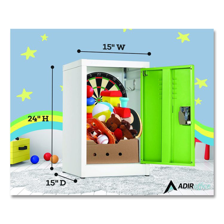 Steel Storage Locker, 1 Compartment, 15 x 15 x 24, Green