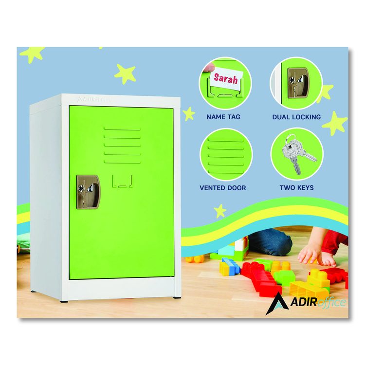 Steel Storage Locker, 1 Compartment, 15 x 15 x 24, Green