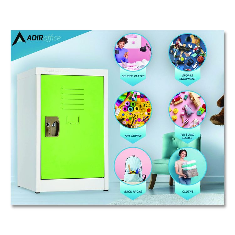 Steel Storage Locker, 1 Compartment, 15 x 15 x 24, Green