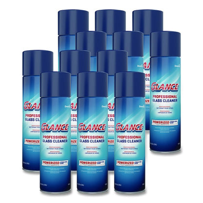Glance Powerized Glass and Surface Cleaner, 19 oz Aerosol Spray, 12/Carton