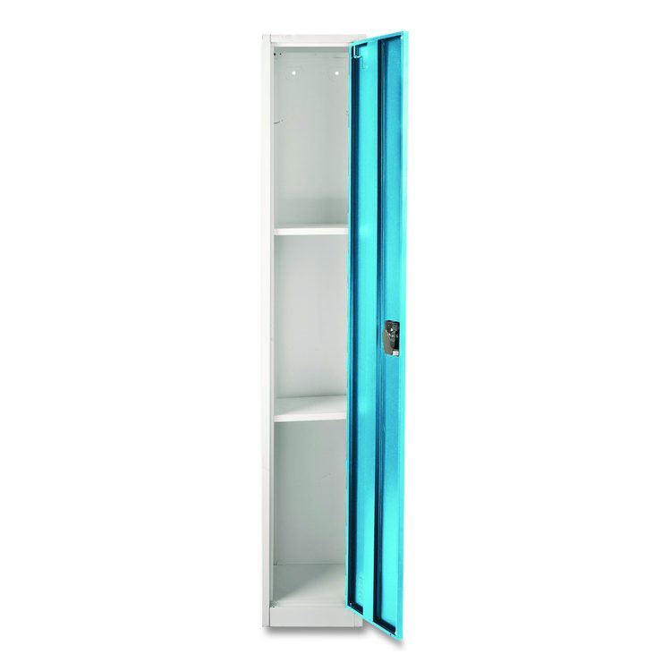 Steel Storage Locker, 1 Compartment, 12 x 12 x 72, Blue
