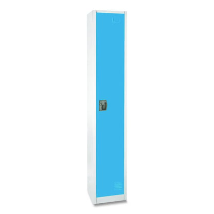 Steel Storage Locker, 1 Compartment, 12 x 12 x 72, Blue