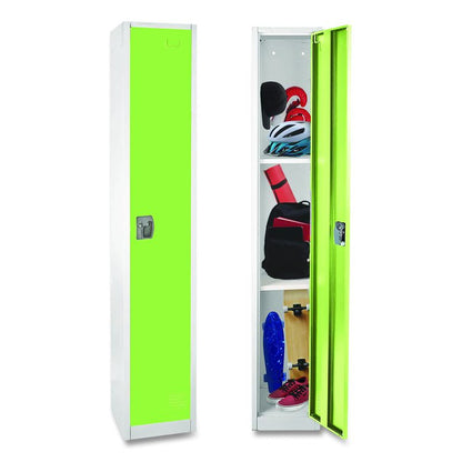 Steel Storage Locker, 1 Compartment, 12 x 12 x 72, Green