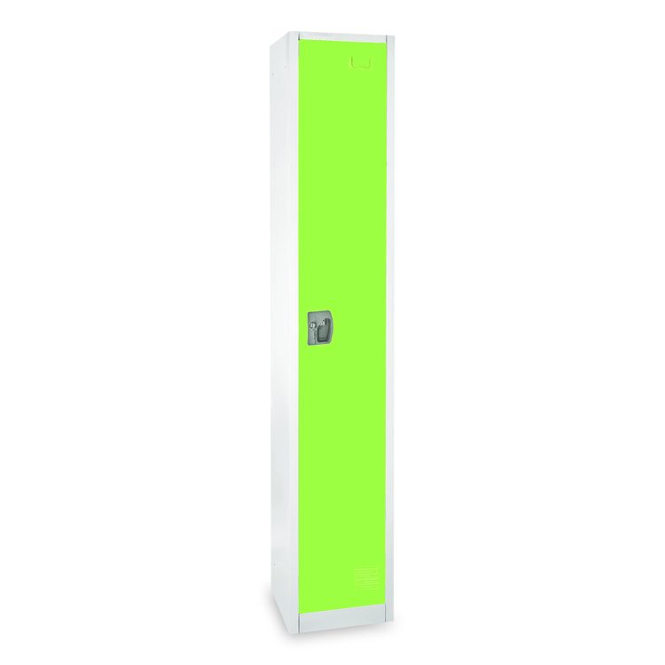 Steel Storage Locker, 1 Compartment, 12 x 12 x 72, Green