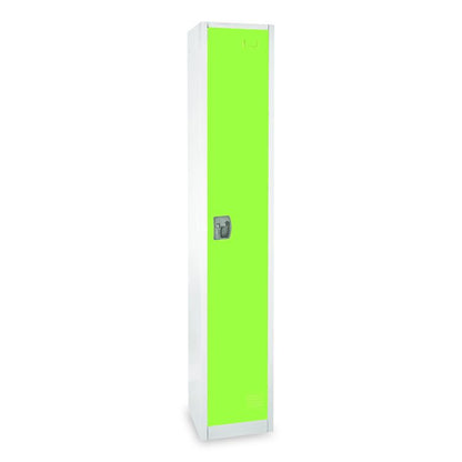 Steel Storage Locker, 1 Compartment, 12 x 12 x 72, Green