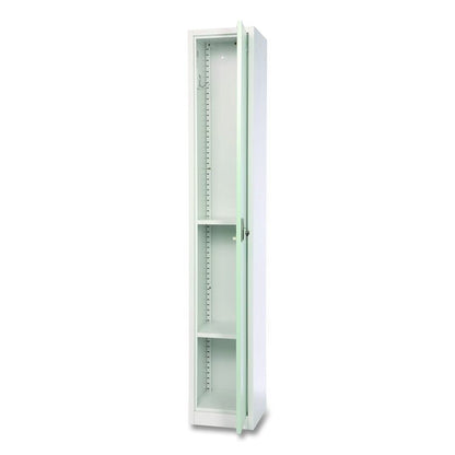 Steel Storage Locker, 1 Compartment, 12 x 12 x 72, Misty Green