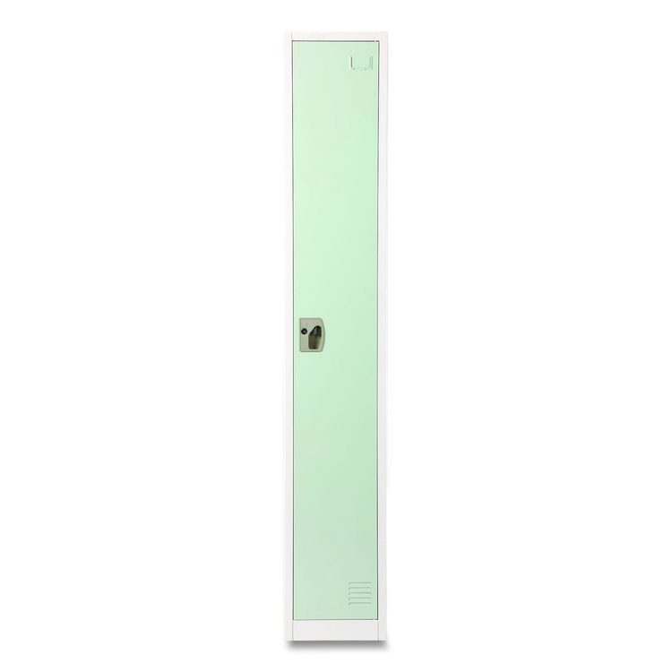 Steel Storage Locker, 1 Compartment, 12 x 12 x 72, Misty Green