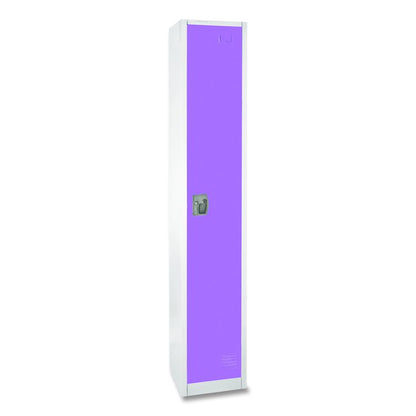 Steel Storage Locker, 1 Compartment, 12 x 12 x 72, Purple