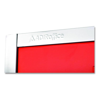 Steel Storage Locker, 2 Compartment, 12 x 12 x 72, Red