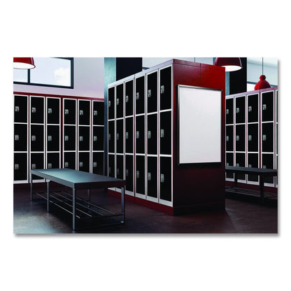 Steel Storage Locker, 3 Compartment, 12 x 12 x 72, Black