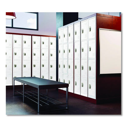 Steel Storage Locker, 4 Compartment, 12 x 12 x 72, White