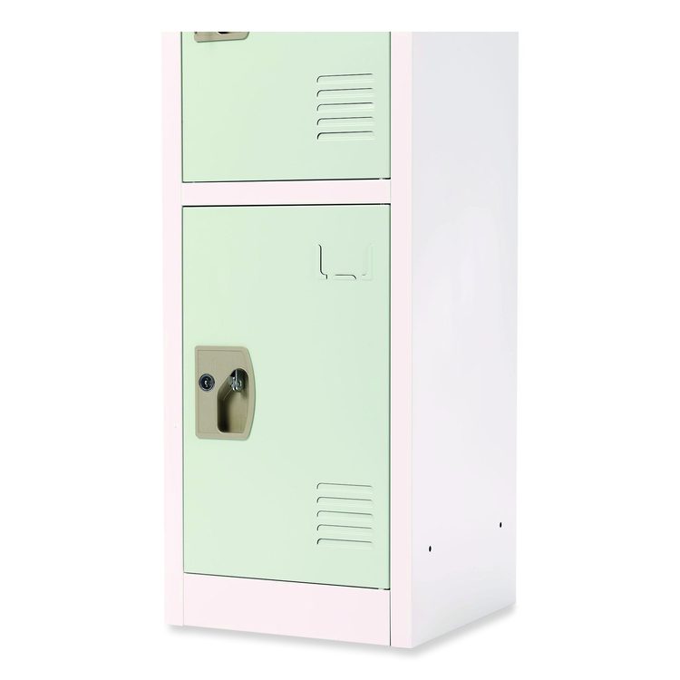 Steel Storage Locker, 4 Compartment, 12 x 12 x 72, Misty Green
