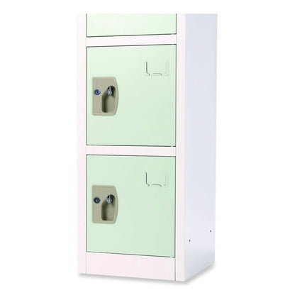 Steel Storage Locker, 6 Compartment, 12 x 12 x 72, Misty Green
