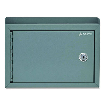 Medium Size Steel Multi-Purpose Secure Drop Box, 9.8 x 3.4 x 7.5, Gray